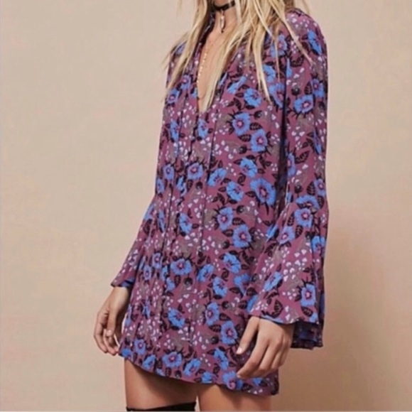 Free People Tops - Free People Magic Mystery Tunic Plum Shirt Size XS